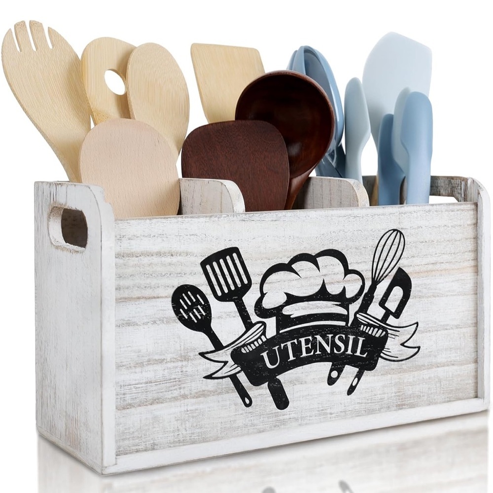 Extra large Wooden Utensil Holder